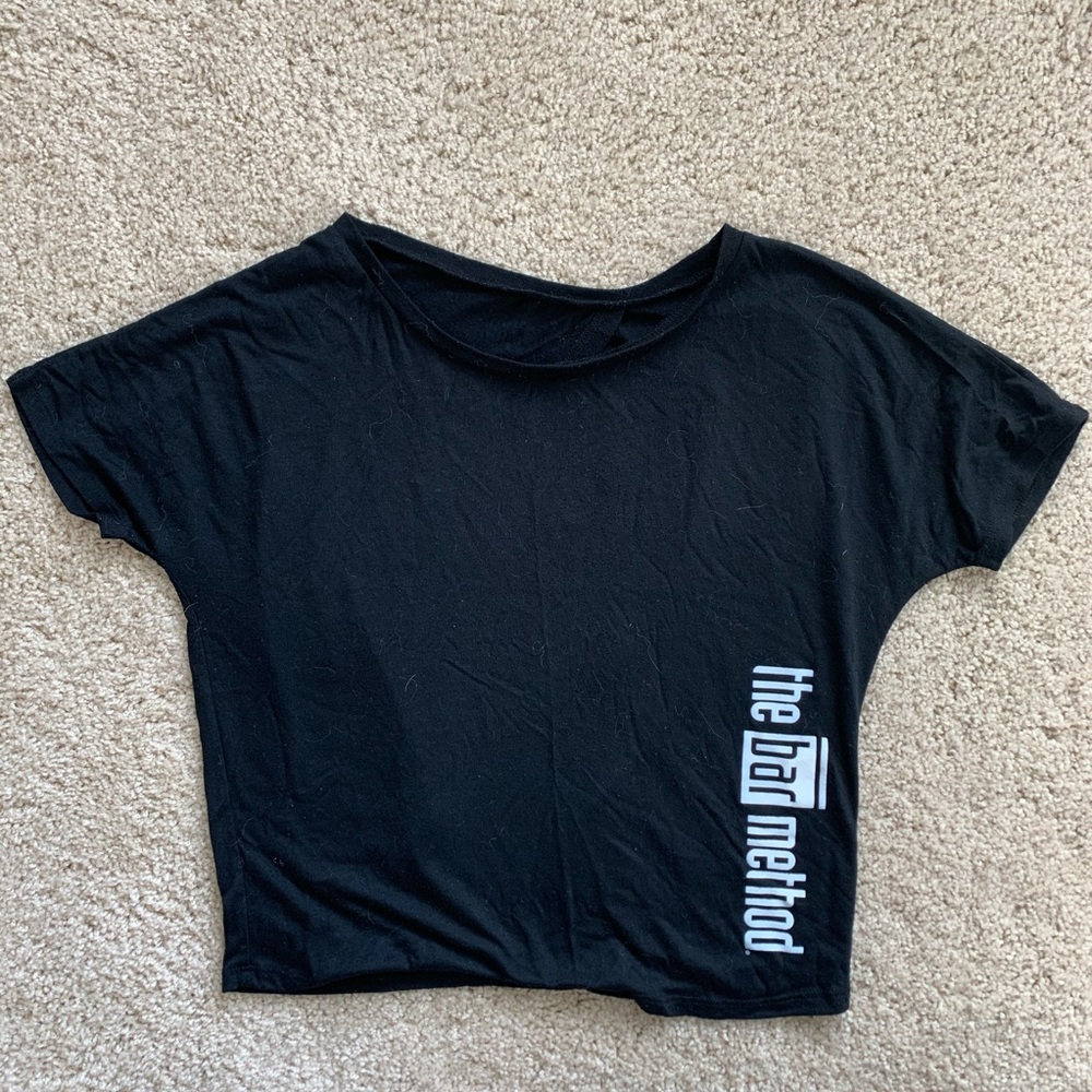Bar Method Open Back Short Sleeve Top Small